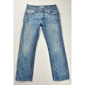 Ariat Denim Mens Western Workwear Jeans 36x30 Distressed Faded Straight